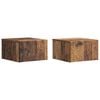 vidaXL Wall-Mounted Bedside Cabinet 2 pcs Old Wood 49 x 34.5 x 20 cm