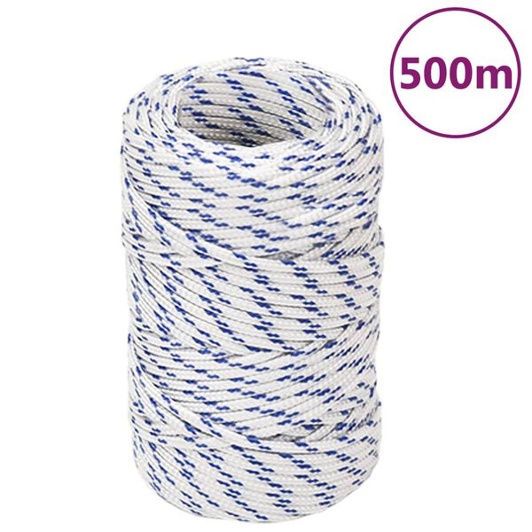 vidaXL Boat Rope White 2 mm 500 m Polypropylene