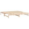 vidaXL Pull-out Day Bed without Mattress 2x(100x200) cm Solid Wood Pine