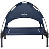 vidaXL Dog Bed Folding Manual Navy Blue 71 x 64 x 71 cm Steel