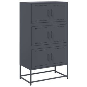 vidaXL Sideboard Anthracite 68.5x38.5x123.5 cm Steel