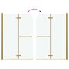 vidaXL Folding Shower Enclosure 2 Panels ESG 95x140 cm