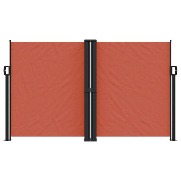 vidaXL Retractable Side Awning Terracotta 140x1200 cm