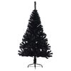 vidaXL Artificial Pre-lit Christmas Tree Black 150 cm PVC