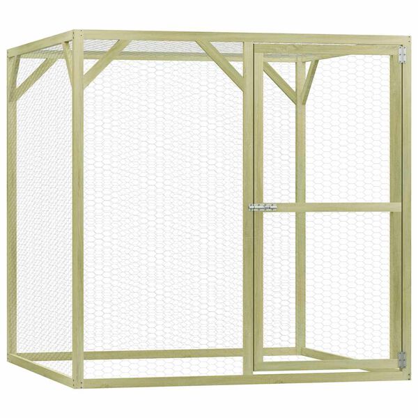 vidaXL Chicken Cage 1.5x1.5x1.5 m Impregnated Pinewood