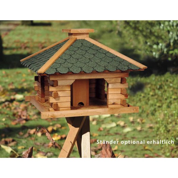 dobar Square Bird House Natural and Green