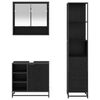 vidaXL Bathroom Furniture Set 3 pcs Black Oak Engineered Wood