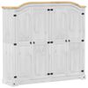 vidaXL Wardrobe Corona White 194x52x186 cm Solid Wood Pine