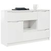 vidaXL Sideboard High Gloss White 100 x 30 x 65.6 Engineered Wood