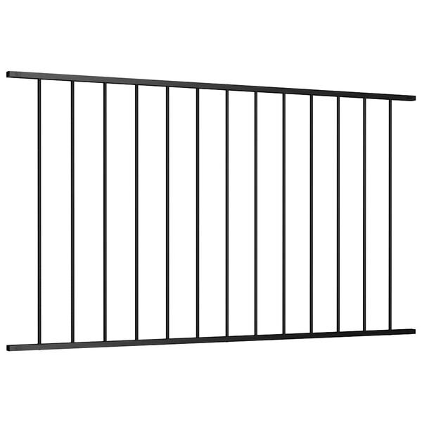 vidaXL Fence Panel Powder-coated Steel 1.7x1 m Black