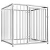 vidaXL Dog Kennel | Silver | Steel | 100x100x100 cm | Tough | Dog Kennel | Cubic
