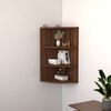 vidaXL Wall Corner Shelf Brown Oak 30x31.5x60 cm Engineered Wood