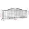 vidaXL Arched Gabion Baskets 3 pcs 200x50x60/80 cm Galvanised Iron
