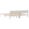 vidaXL Bed Frame with Headboard White 200 x 200 cm Solid Pine Wood