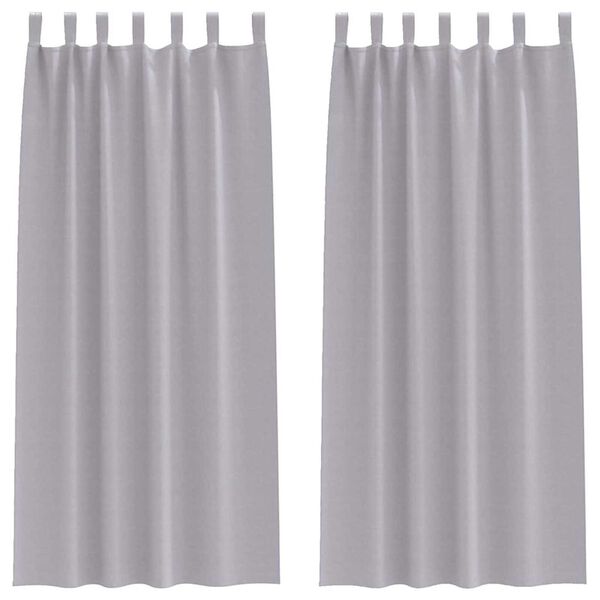 vidaXL Blackout Curtains with Rings 2 pcs Metal Grey 245 x 140 cm