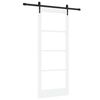 vidaXL Sliding Door ORKDAL 83 x 202 cm Solid Pine Wood and Glass White
