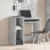 vidaXL Desk with Shelves Concrete Grey 84x40x78 cm Engineered Wood