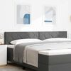 vidaXL Headboard with Headboard Dark Grey 200 cm Faux Leather