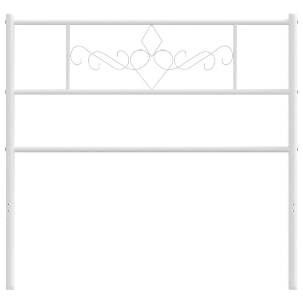 vidaXL Metal Replace Headboard White 100 cm
