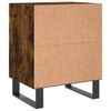 vidaXL Bedside Cabinet Smoked Oak 40x30x50 cm Engineered Wood