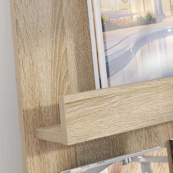 vidaXL Magazine Rack Sonoma Oak 51 x 11 x 102 cm Engineered Wood