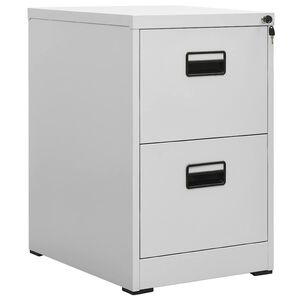 vidaXL Filing Cabinet | Light grey | Steel | 46 cm x 62 cm x 72.5 cm