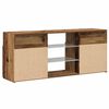 vidaXL TV Cabinet with LED Lights Old Wood 120x30x50 cm Engineered Wood