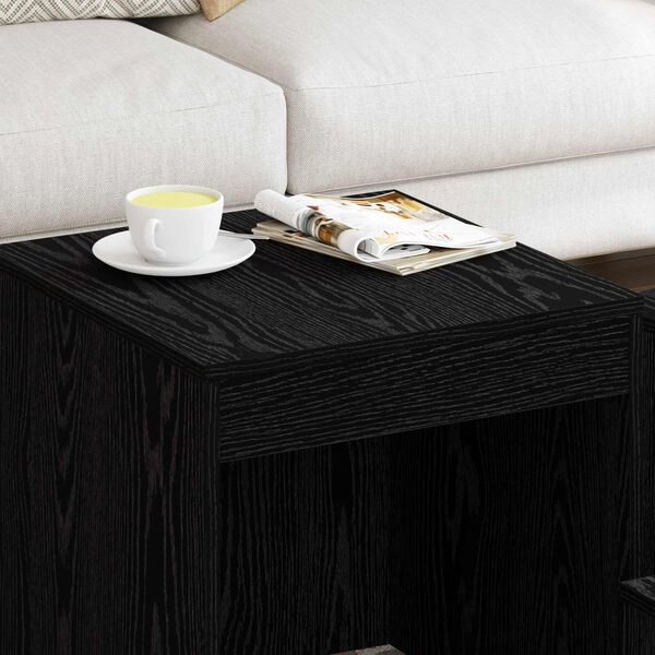 vidaXL Coffee Table 3 pcs Black Oak Engineered Wood