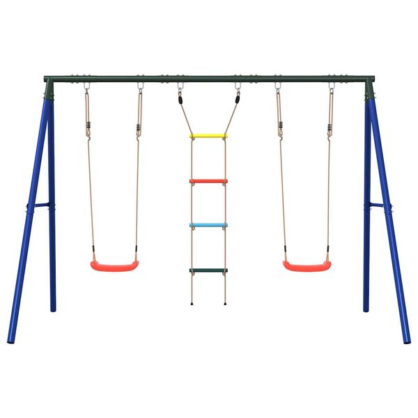 vidaXL Outdoor Swing Set with Swings and Ladder