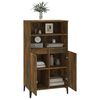 vidaXL Highboard Smoked Oak 60x36x110 cm Engineered Wood
