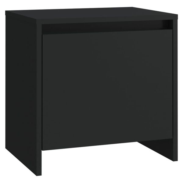 vidaXL Bedside Cabinet Black 45x34x44.5 cm Engineered Wood