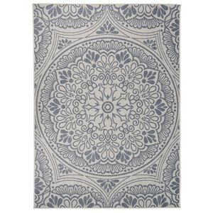 vidaXL Outdoor Flatweave Rug 200x280 cm Blue Pattern