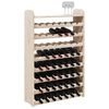 vidaXL Wine Rack with Top Board 72.5x25x111.5 cm Solid Wood Pine
