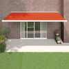 vidaXL Retractable Awning Orange and Brown 5x3 m Fabric and Aluminium