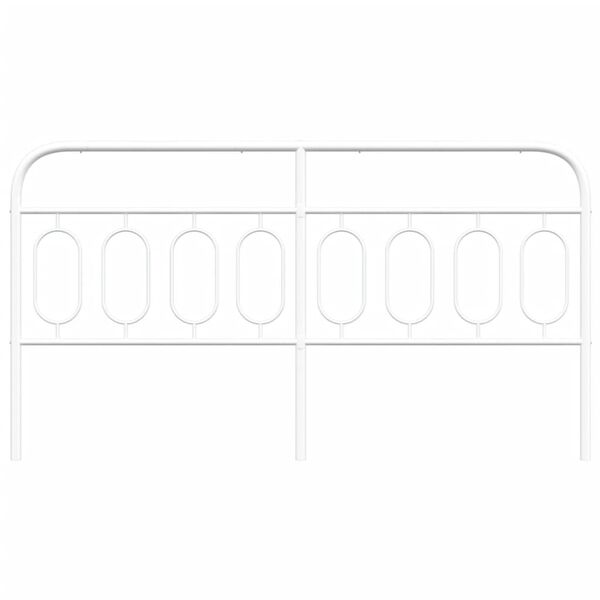 vidaXL Metal Headboard White 193 cm
