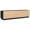 vidaXL TV Cabinet with LED Lights Black Oak 193.5x41x50 cm