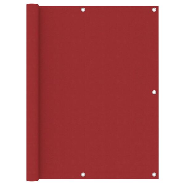 vidaXL Balcony Screen Red 120x400 cm Oxford Fabric