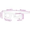 vidaXL Basin Shelf Wall Mounted Steel and Solid Wood Oak