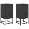 vidaXL Bedside Cabinets 2 pcs Black 36x39x78 cm Steel