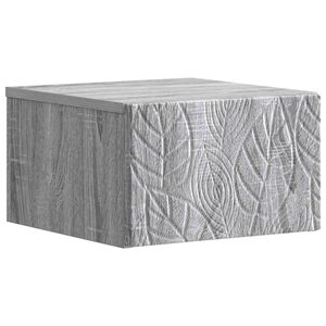 vidaXL Wall-Mounted Bedside Cabinet Grey Sonoma 49 x 34.5 x 20 cm