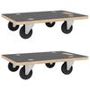 vidaXL Transport Trolleys 2 pcs Rectangular 60x40x11.5 cm