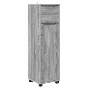 vidaXL Bathroom Cabinet Grey Sonoma 30.5 x 30 x 101 cm Engineered Wood