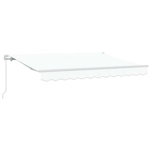 vidaXL Retractable Awning Manual White 250 x 200 cm Fabric