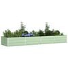 vidaXL Planter Pastel Green 385 x 100 x 45 cm Galvanised Steel