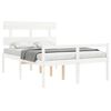 vidaXL Senior Bed without Mattress White 120x200 cm Solid Wood
