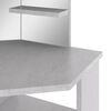 vidaXL Corner Dressing Table with LED Concrete Grey 111x54x141.5 cm