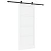 vidaXL Sliding Door White and Black 86 x 198.5 cm Solid Pine Wood