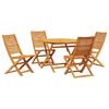 vidaXL Garden Dining Set 5 pcs Brown Solid Acacia Wood