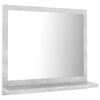 vidaXL Bathroom Mirror Concrete Grey 40x10,5x37 cm Engineered Wood
