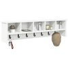 vidaXL Wall-Mounted Coat Rack White 100 x 16 x 26 cm Engineered wood
